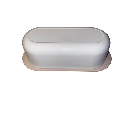 Vintage Tupperware Butter Dish Rose Pink White 2320-A & 2320A-3 - Picture 6 of 7